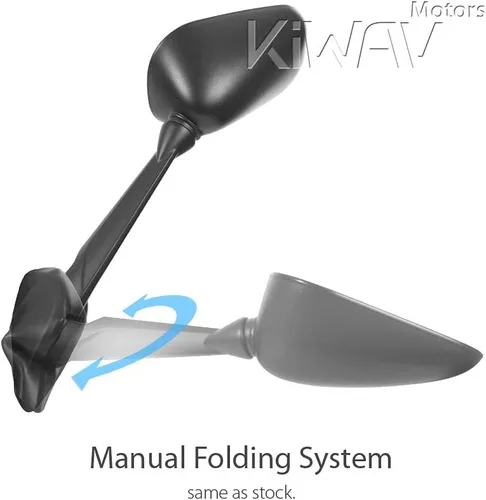 Vista 5 de KiWAV Espejo de repuesto OEM FY357 compatible para Yamaha XJ6 Diversion 2010 mano izquierda