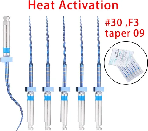 Vista 6 de Archivos de endodoncia azul NiTi para uso del motor F3 0.827 in/0.984 in Rotary Super File Instrumentos Herramientas Activación Calor (0.827 in)