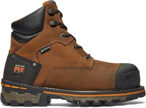 Vista 6 de Timberland PRO botas de trabajo para hombre Boondock de 6.0 pulgadas, con puntera suave, impermeables, industriales, Marrón