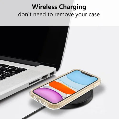 Vista 4 de ZCDAYE Funda para iPhone 11, iPhone 11 (6.1 pulgadas) con tarjetero y funda transparente de TPU suave a prueba de golpes para iPhone 11