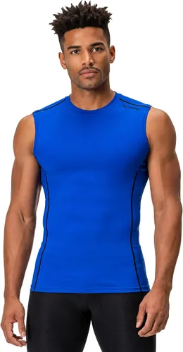 Vista 10 de DEVOPS Paquete de 3 camisas de compresión atléticas sin mangas para hombre 1# (paquete de 3) negro/azul/blanco