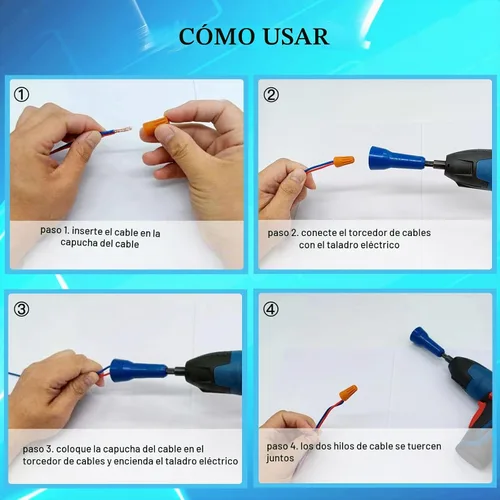 Vista 7 de Conductor de tuerca de alambre, conector de cable giratorio giratorio, los mejores regalos de Navidad, controlador de conector de cable