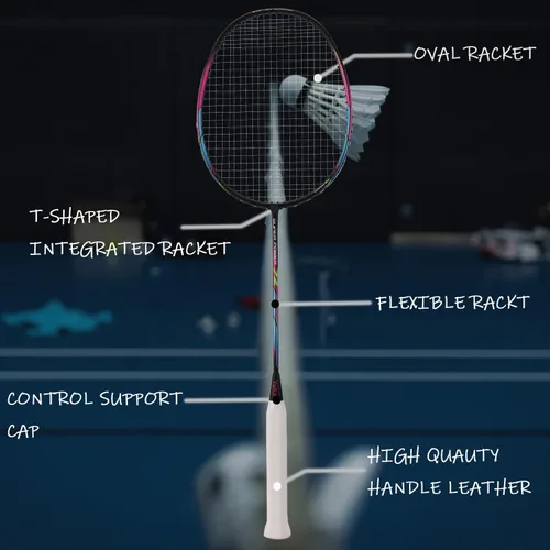 Vista 3 de YAKS Juego de raquetas de bádminton de entrenamiento para estudiantes adultos de alta elasticidad, 4U4G, 3 uds, 4U4G, profesional, ultra ligero