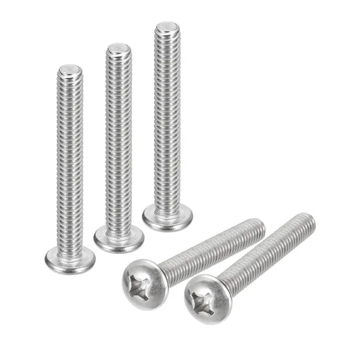 Vista 8 de uxcell Tornillos de máquina de cabeza redonda de 1/4-20x1, tornillo de acero inoxidable 304 18-8, accionamiento Phillips, totalmente roscado