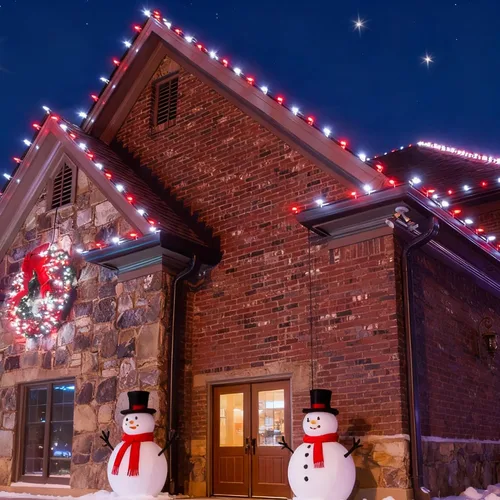 Vista 8 de Dazzle Bright C9 - Guirnalda de luces de Navidad, 100 luces LED de 66 pies, impermeables, conectables con 100 clips de resorte, decoración de Rojo