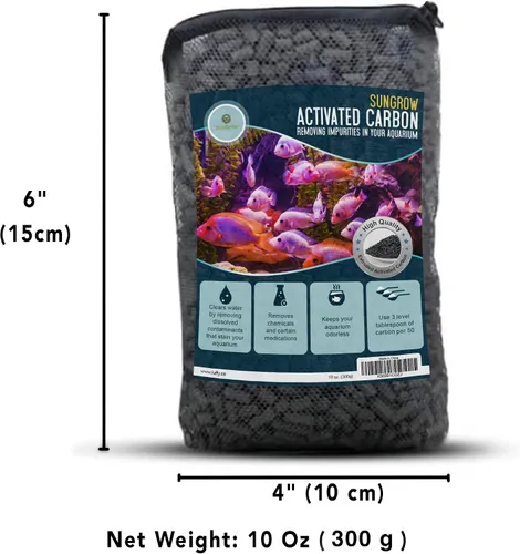 Vista 6 de SunGrow Carbón activado de 10 oz (300 g) para desodorante de caja de arena para gatos, elimina el olor de orina, medios filtrantes grandes