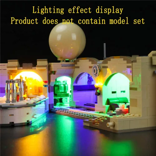 Vista 8 de GEAMENT Kit de luces LED compatible con LEGO Mos Eisley Cantina - Juego de iluminación para modelo de construcción 75290