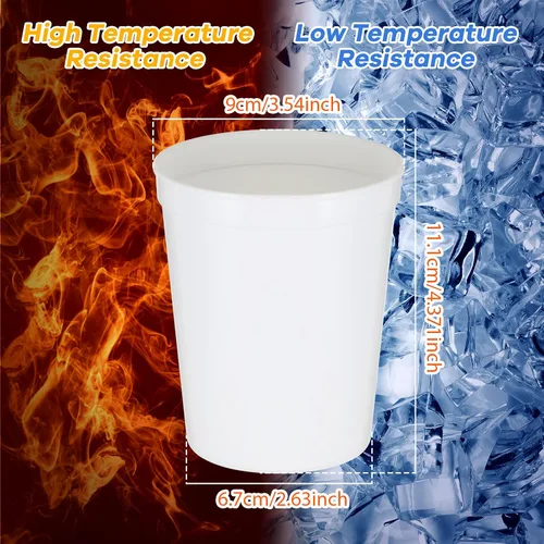 Vista 5 de 120 vasos de plástico a granel de 16 onzas, vasos de plástico para estadios, vasos de fiesta para niños, vasos de jugo apilables, vasos de agua