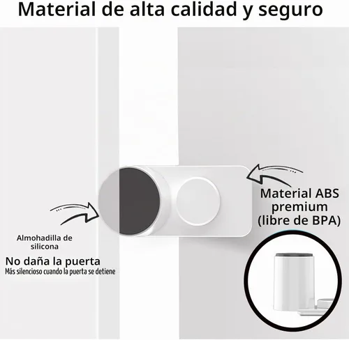 Vista 5 de CMINGJ Paquete de 4 topes de puerta ajustables para puerta, tope de puerta para puerta, protector de pellizco para dedos, tope de puerta giratorio