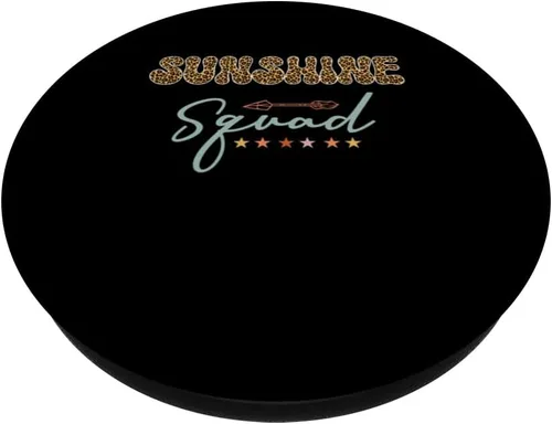 Vista 2 de Sunshine Squad leopard pattern retro vintage team PopSockets Swappable PopGrip