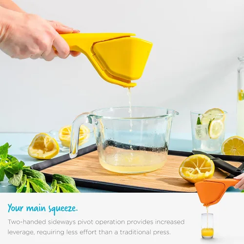 Vista 5 de Dreamfarm Original Lemon Fluicer - Exprimidor de cítricos plegable y fácil de apretar, 10 pulgadas, se adapta a lima y limón Almacenamiento que