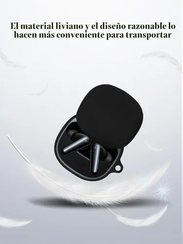 Vista 6 de Funda para auriculares inalámbricos Anker Soundcore Liberty 5 con cancelación de ruido, protección suave, a prueba de golpes, funda de silicona Negro
