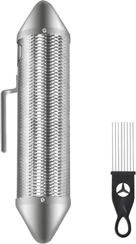 Vista 12 de EastRock Güiro Shaker de Acero Inoxidable de 8" x 3" Instrumentos Musicales de Percusión con Rascador Instrumento de percusión Profesional Banda