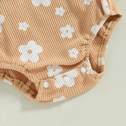 Vista 3 de Engofs Boho Rainbow Baby Girl Ropa recién nacida con volantes sin mangas con diadema