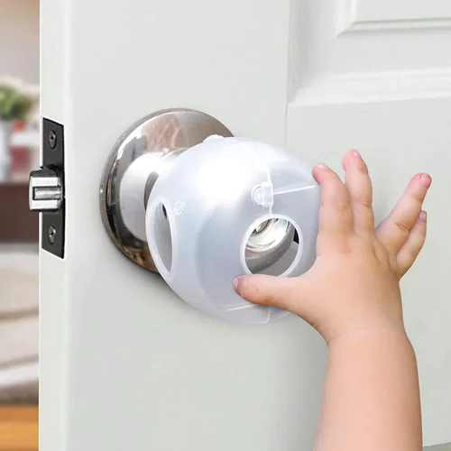 Vista 4 de Little Chicks Fundas para pomos de puerta de seguridad para bebés, 3 unidades (paquete de 1)