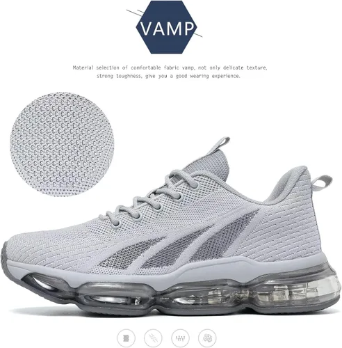 Vista 3 de Pozvnn Zapatillas de correr para hombre con cojín de aire, zapatillas de deporte de moda, informales, tenis, caminar, atléticos, zapatillas