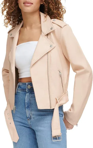 Vista 5 de Levi's Women's Faux Leather Belted Motorcycle Jacket (Standard & Plus Sizes)