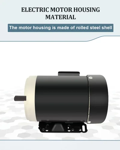 Vista 6 de Motor eléctrico, Motor compresor de aire 1HP, Motor de uso general de 1725 RPM, Motor trifásico 56C Marco 5/8 "Diámetro del eje de acero laminado