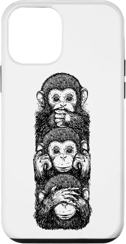 Vista 16 de Three Wise Monkeys See No Evil Hear No Evil Speak No Evil Case for iPhone 16