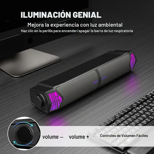 Vista 3 de Smalody Altavoces para juegos para PC, altavoces de computadora