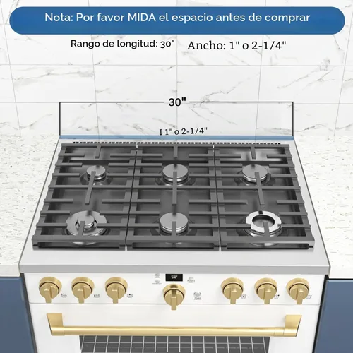 Vista 3 de Kit de llenado trasero de rango deslizante de 30 pulgadas con 2 cubiertas de silicona para huecos de estufa