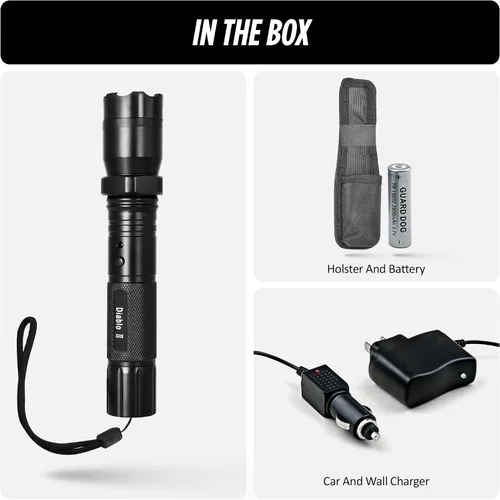 Vista 3 de Guard Dog Security Diablo 2 - Pistola eléctrica táctica para defensa personal con linterna LED para hombres, mujeres, potencia de fuerza policial