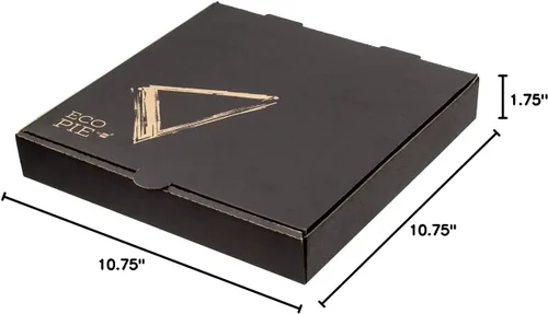 Vista 13 de Restaurantware Eco Pie - Cajas de pizza de 10.6 x 10.6 x 1.7 pulgadas, 50 cajas de entrega de pizza corrugada, reutilizables como platos, cajas