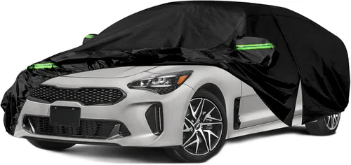 Vista 17 de Funda impermeable para automóvil de 6 capas para Kia K5/Optima 2010-2026 All Weather Car Cover with Cotton Liner, Zipper Door, Windproof Bands for