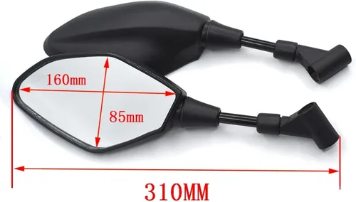 Vista 2 de motorcycle rearview mirror For Kawasaki Z125 Z250 Z300 Z750 Z750R Z800 Z900 Z1000,Universal 8mm 10mm Motorcycle side mirror