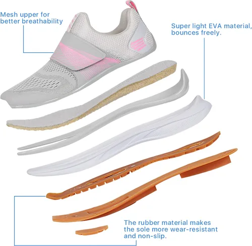 Vista 2 de Pairobin Zapatos de ciclismo de interior para mujer, ligeros, transpirables, de alto rendimiento, compatibles con -SPD