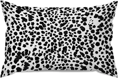 Vista 40 de Fundas de almohada con estampado de leopardo y guepardo negro y marrón, 12 x 18 pulgadas, fundas de cojín de granja para sofá, sala de estar