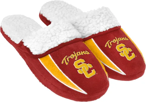 Vista 17 de FOCO mens NCAA College Team Logo Sherpa Moccasin Slippers