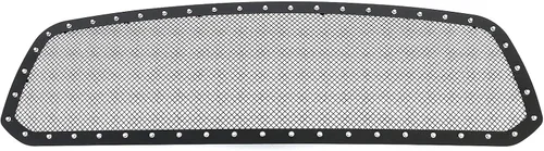 Vista 2 de APS Compatible con Ram 1500 2013-2018 y 19-21 Ram 1500 Classic Main Upper Acero inoxidable Negro Malla Remache Studs Front Grill Insert DL5986H