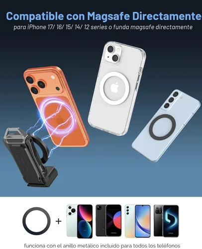 Vista 9 de OMOTON TP02-Pro - Soporte magnético para teléfono para vlogging, elementos esenciales para creadores de contenido con tornillo de 1/4 pulgadas