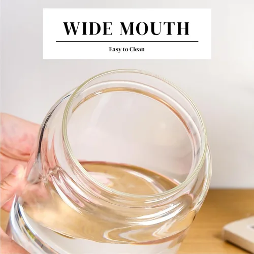 Vista 3 de Clear Vases for Centerpieces, 9 Inch, Wide Mouth (Pack of 3)