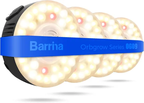 Vista 21 de Barrina Orbgrow OG09 Puck - Luz LED de crecimiento, 5000 K 9 W (equivalente a 135 vatios), luces de plantas para plantas de interior de espectro