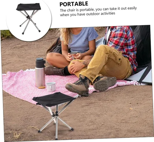 Vista 5 de Leisure Fishing Chair Telescopic Folding Stool Portable Camping Stool for Outdoor Activities