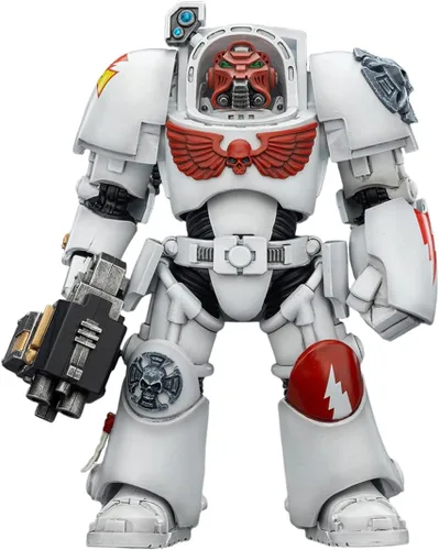 Vista 35 de JOYTOY Black Templars Warhammer 40k 1/18 Figura de acción Black Templars Terminator 1 con espada de poder y bolter de tormenta, regalos