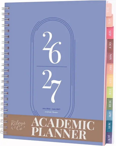 Vista 14 de Rileys - Agenda académica 2026-2027, agenda diaria, semanal y mensual, julio de 2026 a junio de 2027, páginas de notas para estudiantes