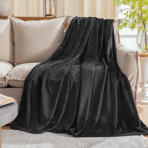 Vista 32 de JIAHANNHA Manta de forro polar de franela (50 x 60 pulgadas), manta beige para sofá o cama, 280 GSM, manta de felpa súper suave, acogedora y ligera