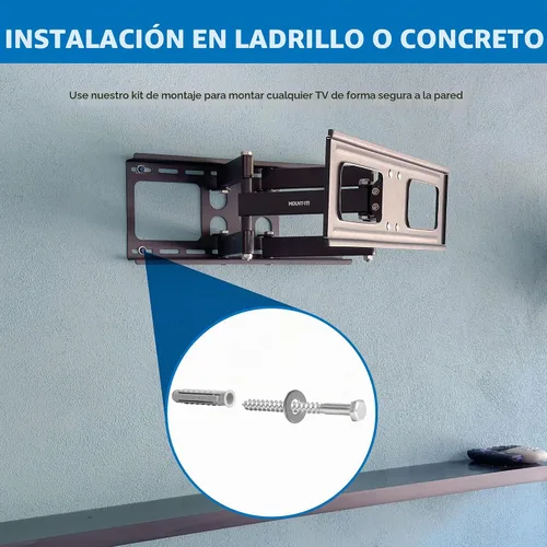 Vista 8 de Mount-It! Kit universal de herramientas de montaje para TV, tornillo de retraso y brocas, incluye tornillos, arandelas, anclajes Fischer, broca