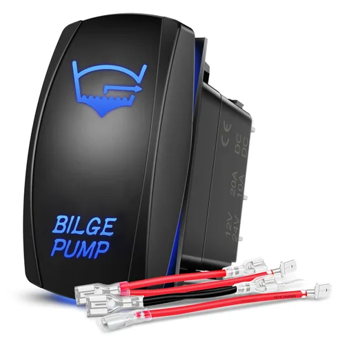 Vista 11 de Nilight - Interruptor basculante de compresor de aire con barra de luz LED, interruptores de 5 pines, láser encendido/apagado, interruptores SPST