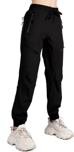 Vista 2 de Pantalones de entrenamiento para mujer, ligeros, de secado rápido, atléticos, para viajes, senderismo