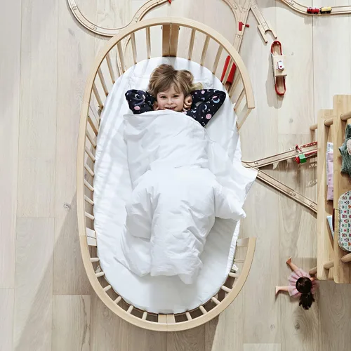 Vista 5 de Stokke Sleepi - Extensión de cama, color gris brumoso, convierte la mini cuna Sleepi en cama Sleepi, adecuada para niños de hasta 3 años, el colchón