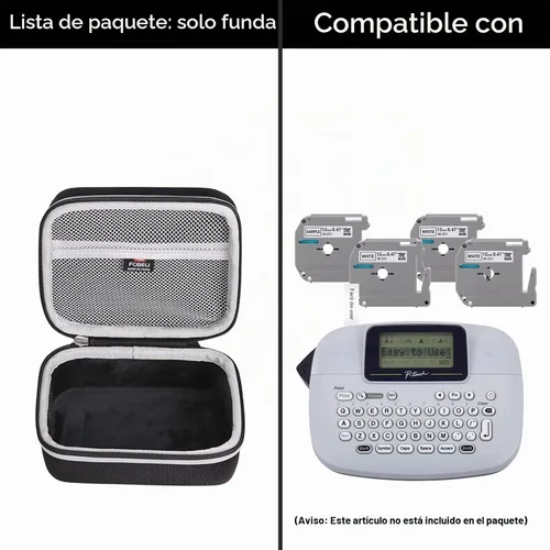 Vista 7 de FBLFOBELI Estuche para Brother P-Touch PTM95/PT90/PT45M Handy Label Maker Negro