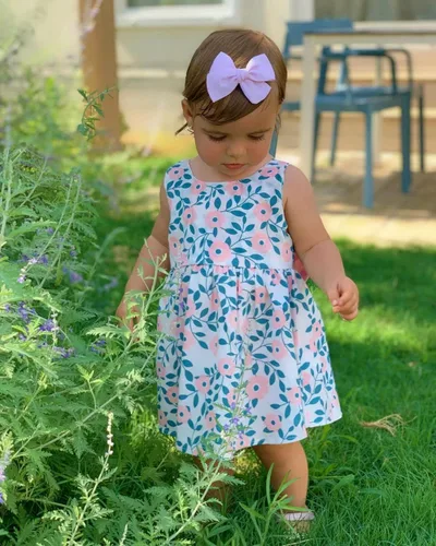 Vista 2 de PATPAT Vestido de verano para niñas pequeñas, vestido tutú, sin mangas, espalda descubierta, fiesta de cumpleaños, 1 vestidos + 1 sombrero de paja