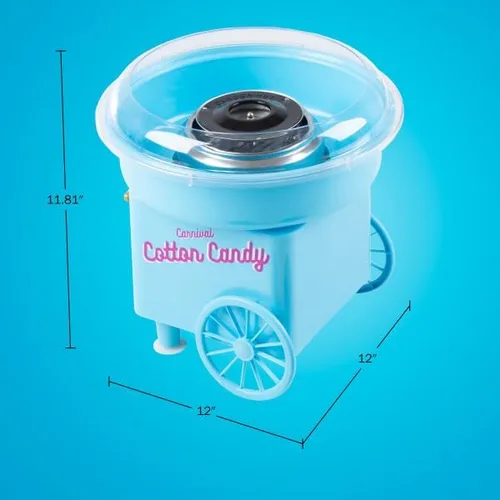 Vista 5 de Mini máquina de algodón de azúcar para encimera con cuchara de azúcar y 10 palitos para servir, máquina para hacer dulces en el hogar, carnaval
