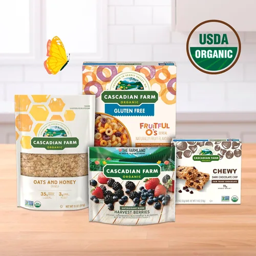 Vista 6 de Cascadian Farm Cereal orgánico de Graham Crunch, 9.6 onzas