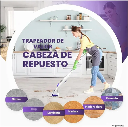 Vista 6 de Paquete de 12 repuestos desechables para mopa eléctrica Swiffer