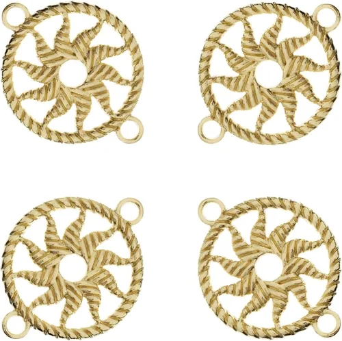 Vista 8 de John Bead Beadwork Findings - Colgante dorado (3 unidades)